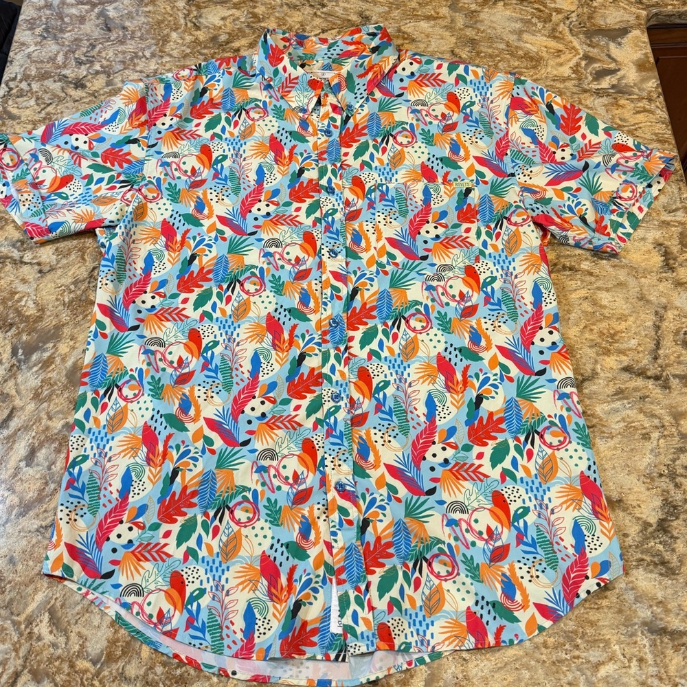 RSVLTS ‘Welcome to the Jungle’ Tropical Print Men's Button Up Shirt